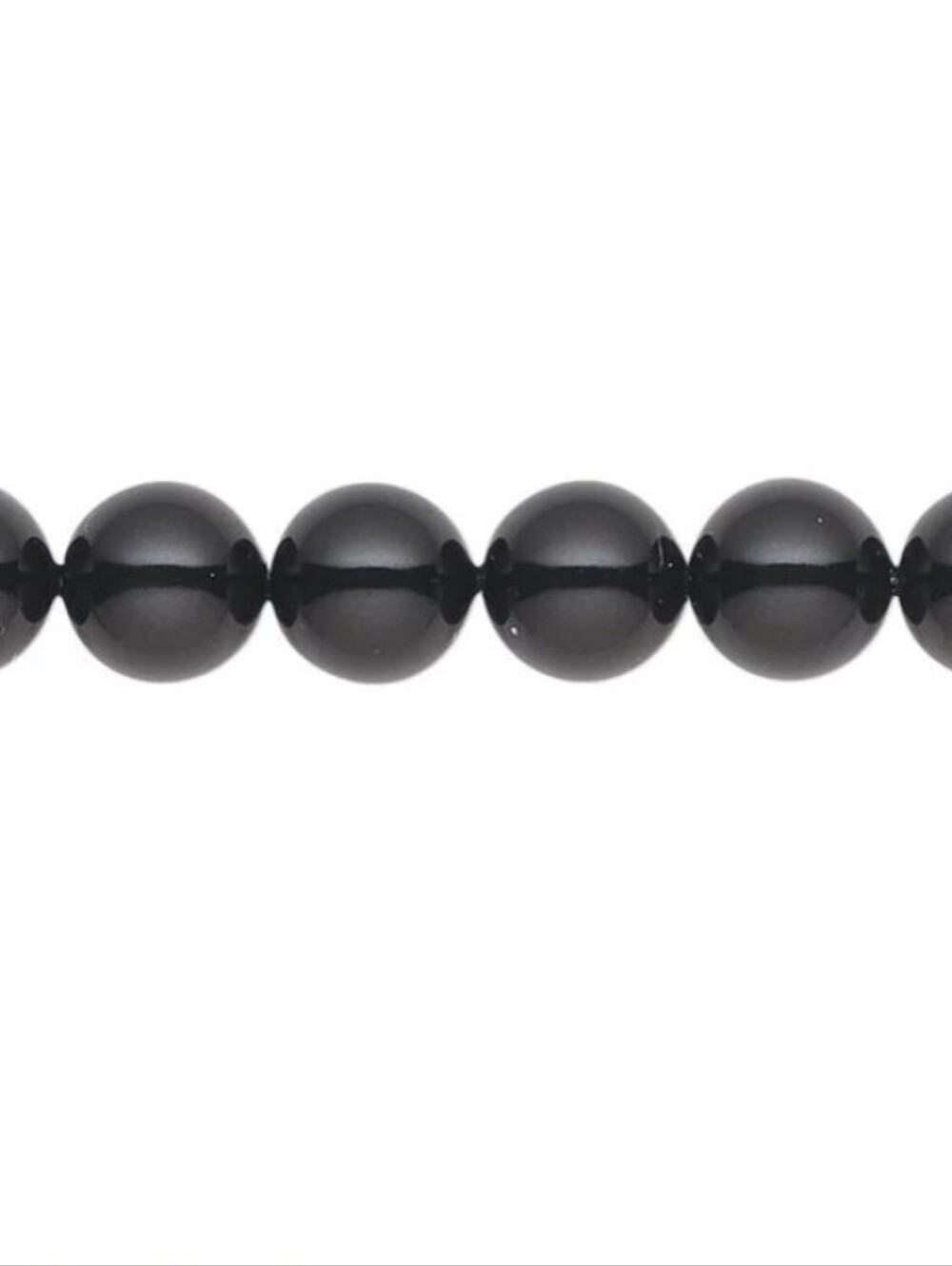 8mm Crystal Pearl Mystic Black Round Beads 50ct H20-1185GP